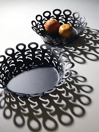 ALESSI | Korbschale VIMINI 27cm Edelstahl Epoxi. Schwarz | 
